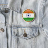 Indiase vlag ronde button 5,7 cm (In situ)