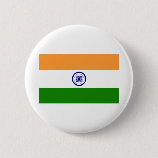 Indiase vlag ronde button 5,7 cm (Voorkant)