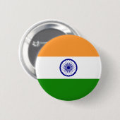 Indiase vlag ronde button 5,7 cm (Voorkant /achterkant)