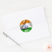 Indiase vlag ronde sticker (Envelop)
