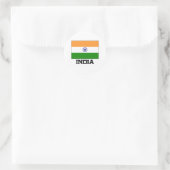 Indiase vlag ronde sticker (Tas)