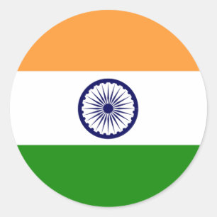 Indiase vlag ronde sticker