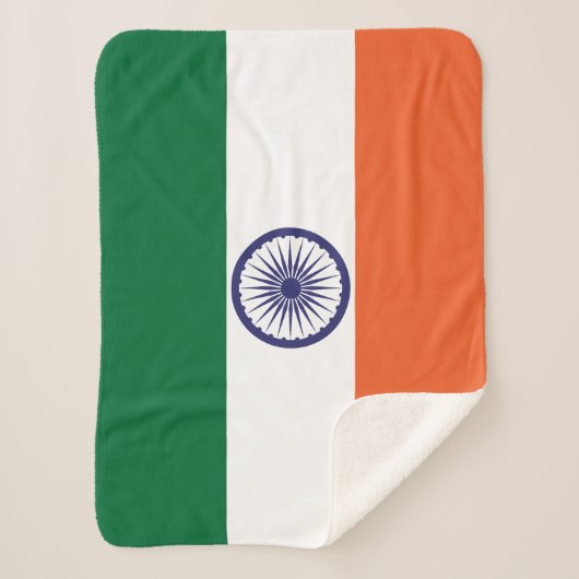 Indiase vlag sherpa deken (Voorkant)