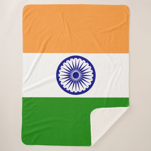 Indiase vlag sherpa deken (Voorkant)