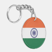 Indiase vlag sleutelhanger (Voorkant Links)