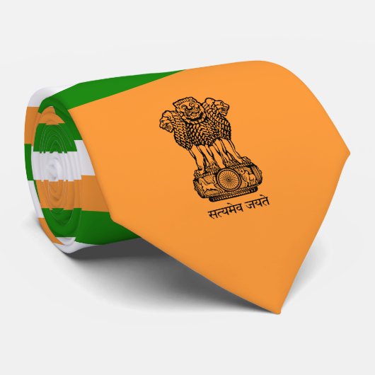 Indiase Vlag & Wapen, Vlag van India Stropdas (Opgerold)