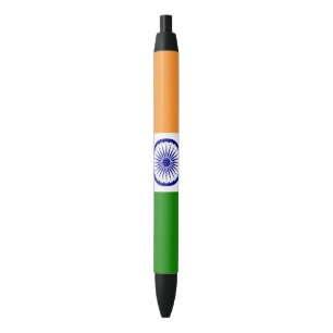 Indiase vlag zwarte inkt pen