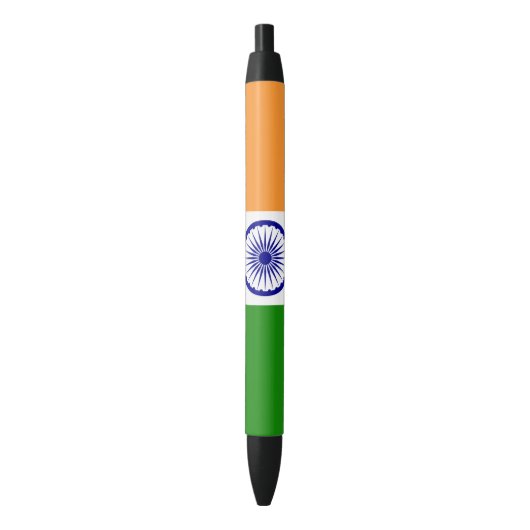 Indiase vlag zwarte inkt pen (Voorkant Verticaal)