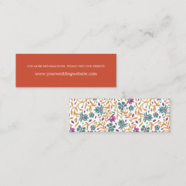 Indiase Vloeibare Oranje online bruiloft Website Mini Visitekaartje