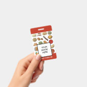 Indiase Voedsel Keuken Café Restaurant Chef Ober Badge (Handheld)