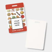 Indiase Voedsel Keuken Café Restaurant Chef Ober Badge (Voor- en achterkant)