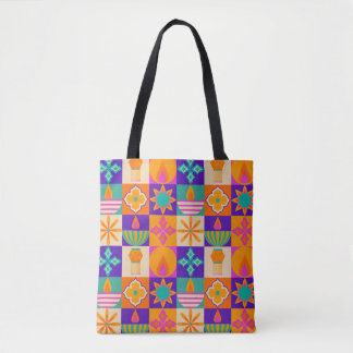 Indiase volkskunstpatroonontwerp – Traditioneel  Tote Bag