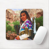 Indiase vrouw 1 Mousepad Muismat (Met muis)