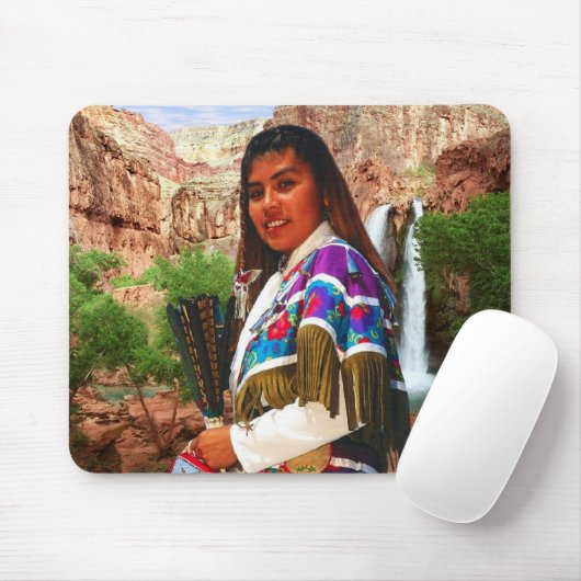 Indiase vrouw 1 Mousepad Muismat (Met muis)