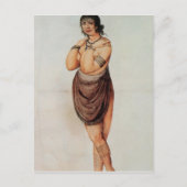 Indiase vrouw briefkaart (Voorkant)