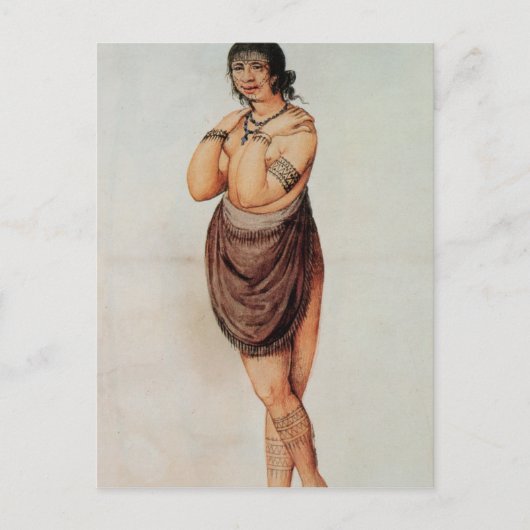 Indiase vrouw briefkaart (Voorkant)