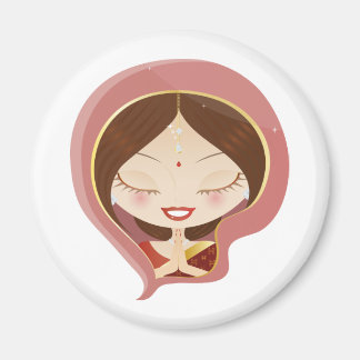 Indiase vrouw die bidt magneet