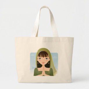 Indiase vrouw grote tote bag