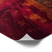 Indiase vrouw in Red Saree Portret Painting Poster (Hoek)