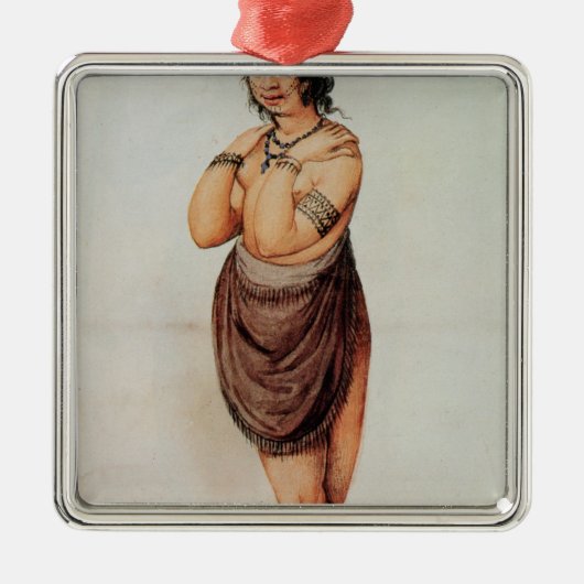 Indiase vrouw metalen ornament (Voorkant)