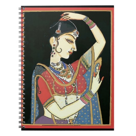  Indiase vrouw, Mughal Art Notitieboek (Voorkant)