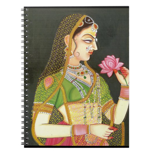 Indiase vrouw, Mughal Art Notitieboek (Voorkant)