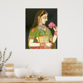 Indiase vrouw, Mughal Art Poster (Keuken)