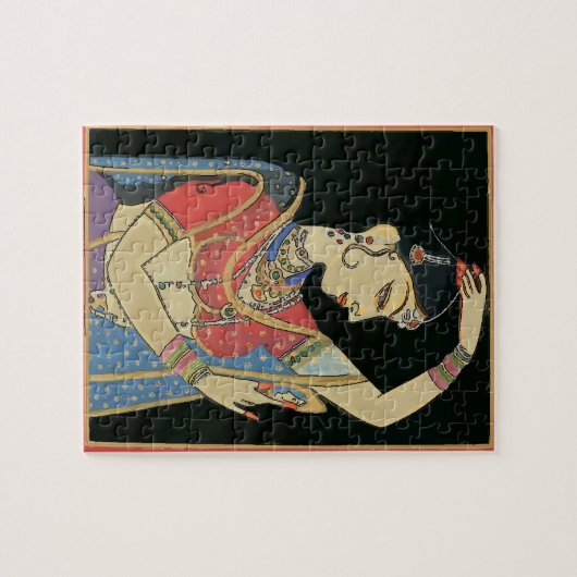 Indiase vrouw, stijl legpuzzel (Horizontaal)