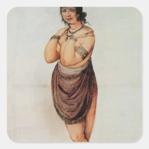 Indiase vrouw vierkante sticker