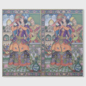 Indiase vrouwen drukken verpakkingspapier af Cadeaupapier (Vlak)