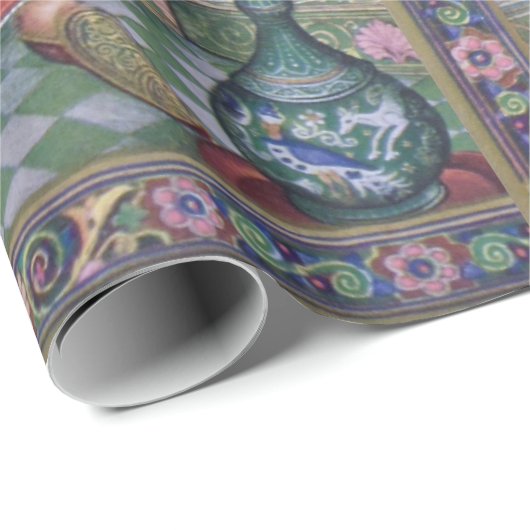  Indiase vrouwen drukken verpakkingspapier af Cadeaupapier (Rol Hoek)