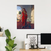 Indiase vrouwen roken waterpijp poster (Thuiskantoor)