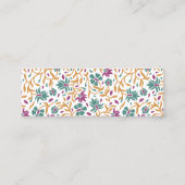 Indiase website met Flower Jade green Mini Visitekaartje (Achterkant)