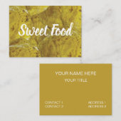 Indiase zoete puran poli zoet voedsel visitekaartje (Voorkant / Achterkant)