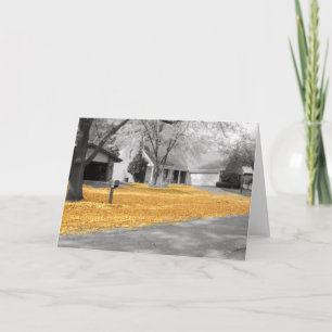 Indiase Zomer Gouden Bladeren Wenskaart Kaart