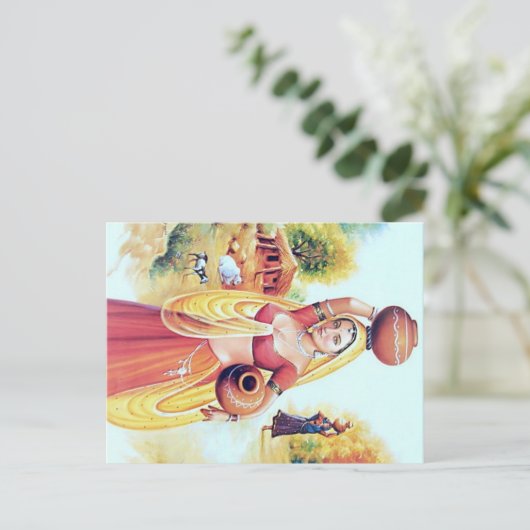 indica briefkaart (Staand voorkant)