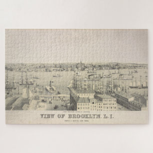  indicatief Uitzicht van Brooklyn NY (1846) Legpuzzel