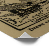  indicatieve kaart Alabama en Mississippi Poster (Hoek)