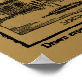  indicatieve kaart van de Dakotas (1912) Poster (Hoek)