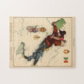 indicatieve kaart van Italië (1869) Legpuzzel (Horizontaal)