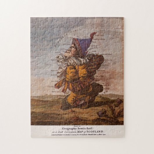  indicatieve kaart van Schotland (1794) Legpuzzel (Verticaal)