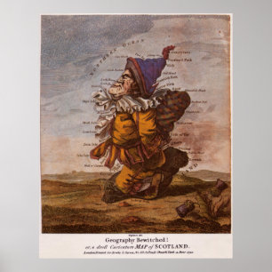  indicatieve kaart van Schotland (1794) Poster
