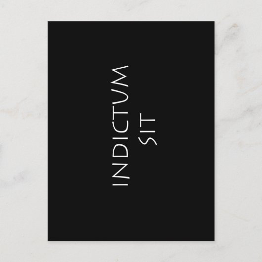 Indictum sit briefkaart (Voorkant)