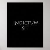Indictum sit poster (Voorkant)