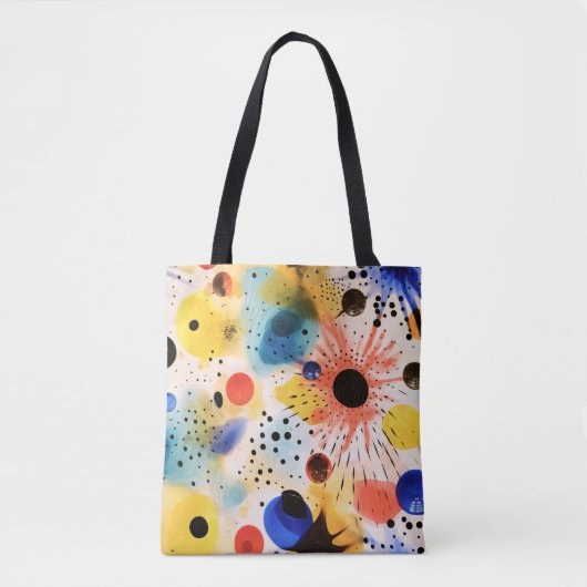 Indie Art Kleurrijke Splash Tote Bag (Voorkant)