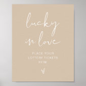 INDIE Boheem Aardtint Gelukkig Verliefd Bord Poster (Voorkant)