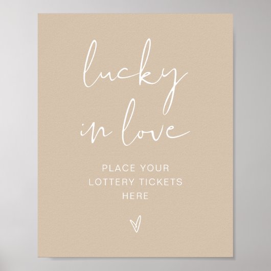 INDIE Boheem Aardtint Gelukkig Verliefd Bord Poster (Voorkant)