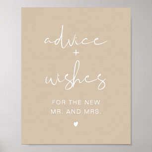 INDIE Boheem Beige Advies & Wensen Bord Poster