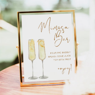 INDIE Boheem Terracotta Bruids Mimosa Bar Bord Poster
