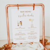 INDIE Boheemse Cocktail Signature Drank Bar Menu Poster